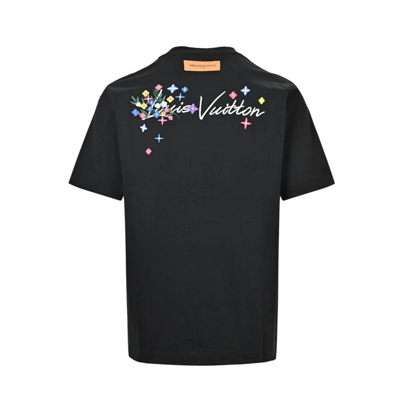 Louis Vuitton/Louis Vuitton 26ss floral initials embroidered round neck short sleeves